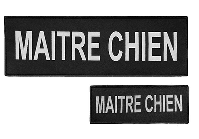 Lot dossard + bande poitrine SÉCU-ONE Maître chien noir