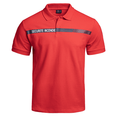 Polo SÉCU-ONE Sécurité Incendie rouge