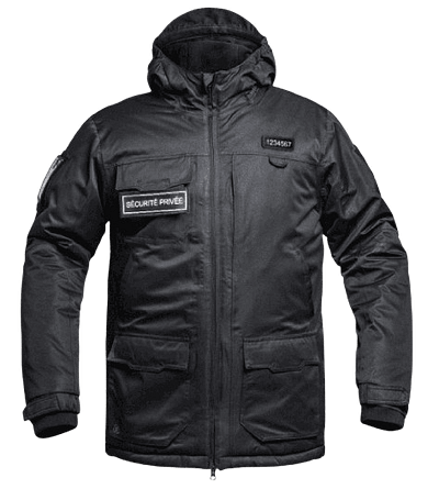 Parka Hardshell Sécurité Privée noir