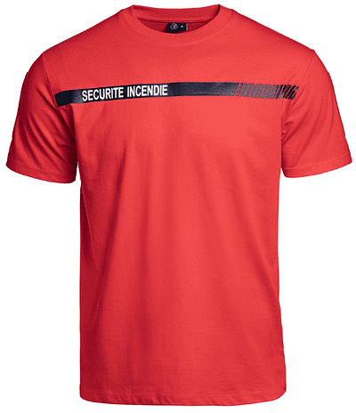 T-shirt Sécurité Incendie rouge