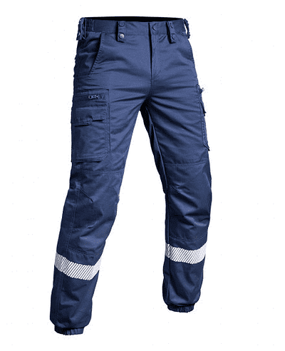 Pantalon V2 SÉCU-ONE bas élastiqué HV-TAPE bleu marine