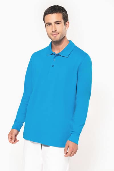 Polo piqué manches longues