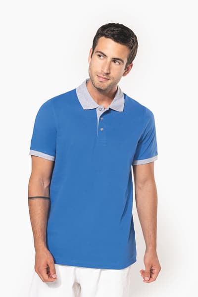 Polo piqué bicolore