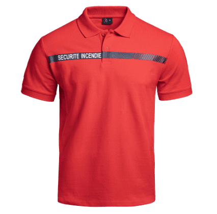 Polo SÉCU-ONE Sécurité Incendie rouge