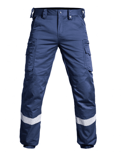 Pantalon V2 SÉCU-ONE bas élastiqué HV-TAPE bleu marine – Image 2
