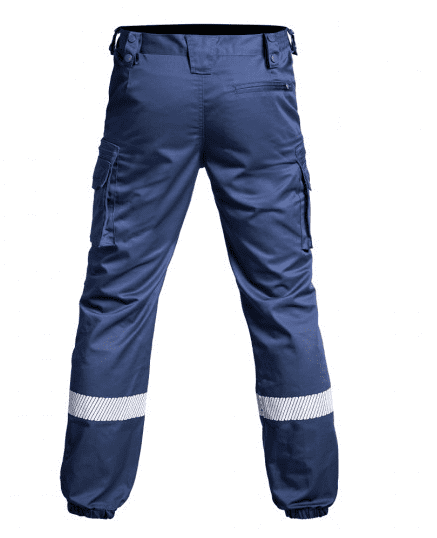 Pantalon V2 SÉCU-ONE bas élastiqué HV-TAPE bleu marine – Image 4