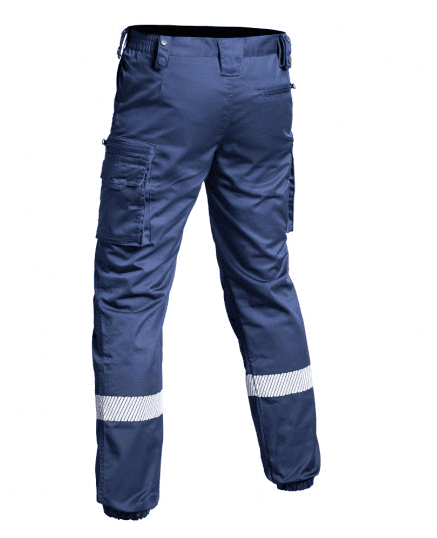 Pantalon V2 SÉCU-ONE bas élastiqué HV-TAPE bleu marine – Image 3