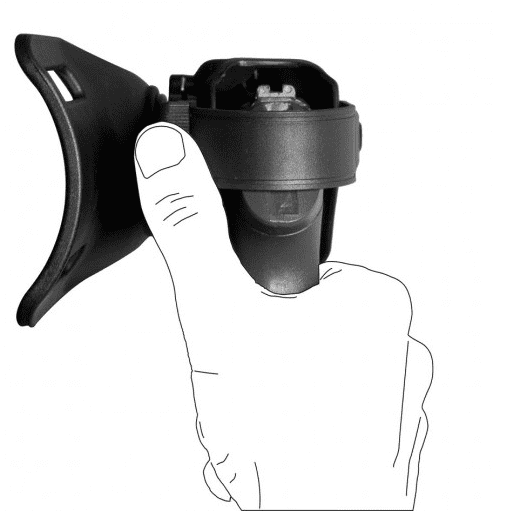 Holster droitier Zoom VKZ804 noir pour GLOCK 17/18/19/22/23 avec lampe/laser – Image 3