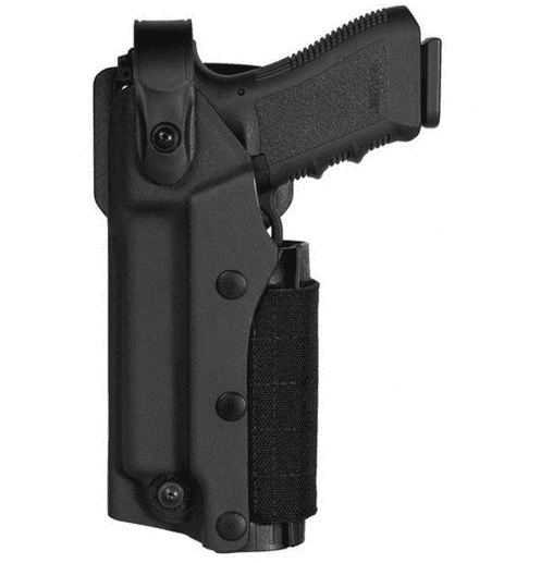Holster gaucher Zoom VKZ804 noir pour GLOCK 17/18/19/22/23 avec lampe/laser