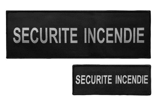 Lot dossard + bande poitrine SÉCU-ONE Sécurité Incendie noir