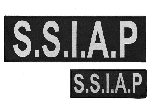 Lot dossard + bande poitrine SÉCU-ONE S.S.I.A.P noir
